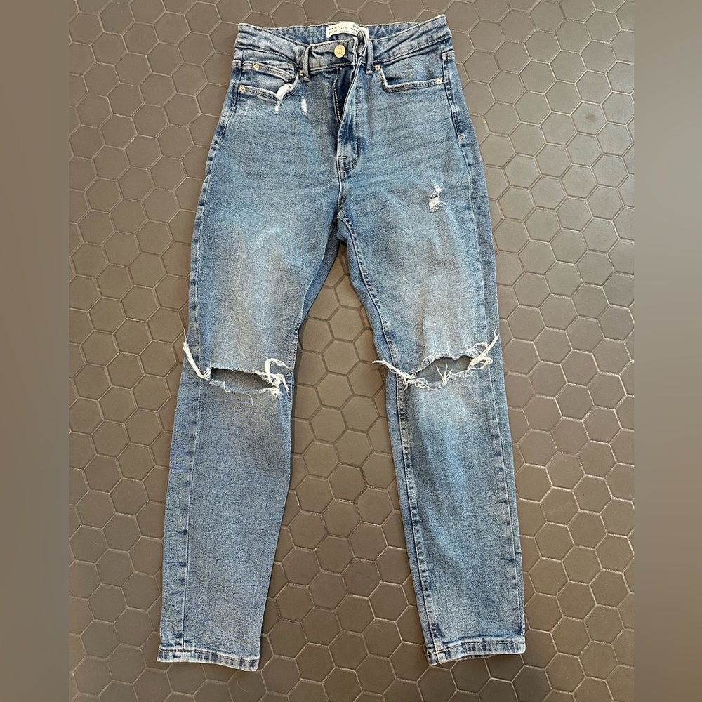 Stradivarius Blue Mom Slim Jeans 8